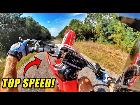 HONDA CRF150RB TOP SPEED RUN!