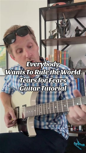 Everybody Wants To Rule the World Tears for Fears Guitar Tutorial #howtoplayguitar #guitarlesson #guitartok #80smusic
