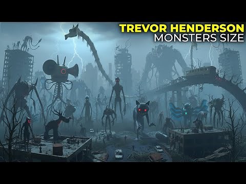 Trevor Henderson Monster Size Comparison 3D | Sea Eater vs Behemoth & All New Monsters