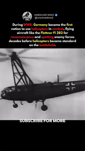 Germany used the first helicopters ever made #ww2 #history #shorts