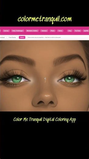 Color Me Tranquil Digital Coloring Web App - Digital Coloring Tutorial for Beginners - Timelapse