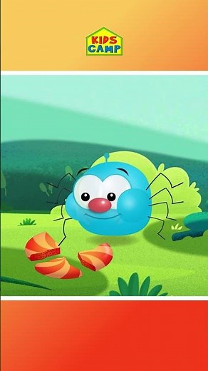 Cute Spider Is Eating CANDY 🍭 #shorts #funny #cartoon