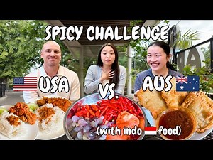 my cousins try indonesian spicy food (ayam geprek + SAMBAL)
