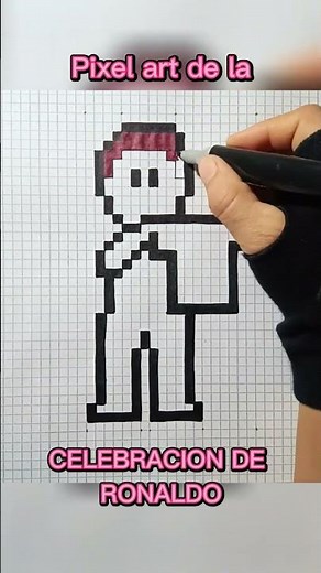 ¡Mira cómo dibujo la celebración de Ronaldo en pixel art!