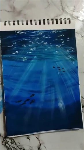 underwater painting 🖌️#art#painting #drawing#acrylicpainting#artist #waterpainting #shortvideo