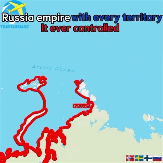 Russia empire with every territory lt ever controlled🇷🇺#travelboast #map #russia #empire #history