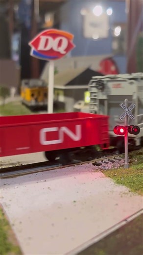 Crossing test on my Ho scale model railroad #train #modeltrains