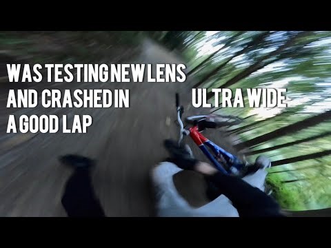 Riding with my new Gopro lens and crashed.