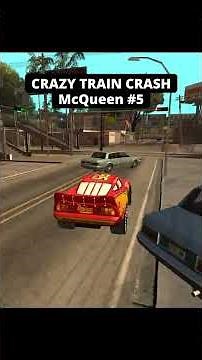 Super Speed Crazy Train Crashes vs Lightning McQueen PT.5 | GTA San Andreas #gta #gaming #crashtest