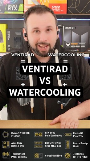 The difference is important to consider! #pcgaming #pcbuild #aircooler #watercooling