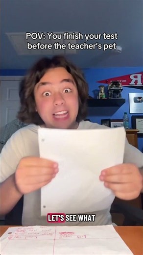 POV: You finish your test before the teacher’s pet #pov #comedy #satire #school #teacherspet