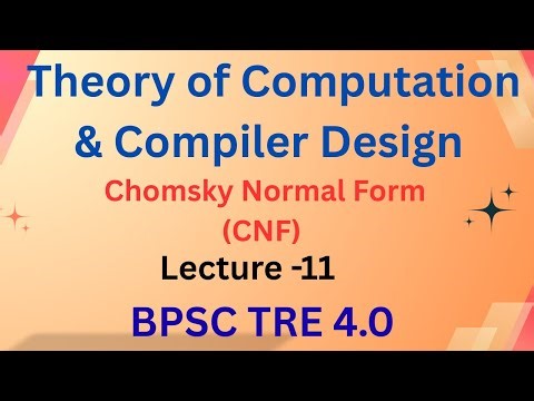 What is Chomsky Normal Form (CNF)| Conversion of CFG Explained | Grammar Simplification & CNF | TOC