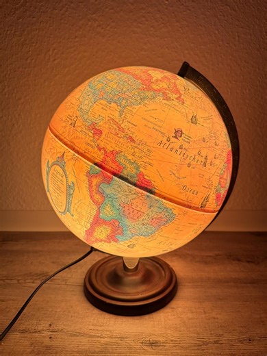 Vintage Scan-globe Illuminated World Globe – Denmark – Wooden Base – 25W - Etsy
