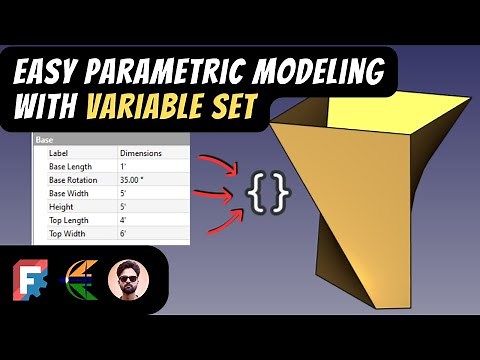 "Variable Set" in FreeCAD - Simplify Parametric Modeling