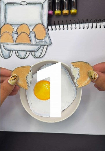 Result on my profile: papel food art tutorial