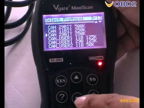 The steps to use Vgate Scan Tool Maxiscan VS890