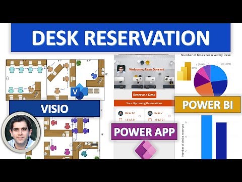 Desk Reservation System using Power Apps, Power BI & Microsoft Visio
