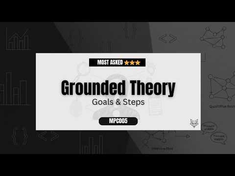 Grounded Theory | Goals and Steps | MPC-005