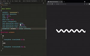 网站的CSS波浪线动画效果|仅 CSS |无图像/SVG