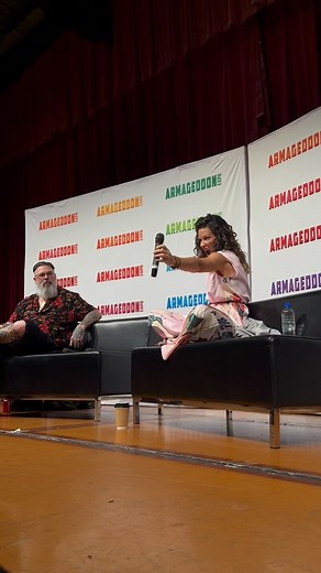 1.8K views · 56 reactions | Evangeline Lily joins us on the main stage! | Armageddon Expo | Facebook