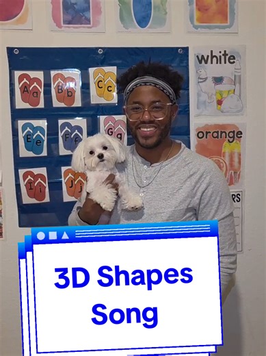 You found the perfect song to teach 3D Shapes. 📐🎶 ​Even [Dog's Name] is vibing to this. Watch to the end for the full song! @Unity87 #MathSongs #teachersoftiktok #prekteacher #TeacherTok #Kindergarten