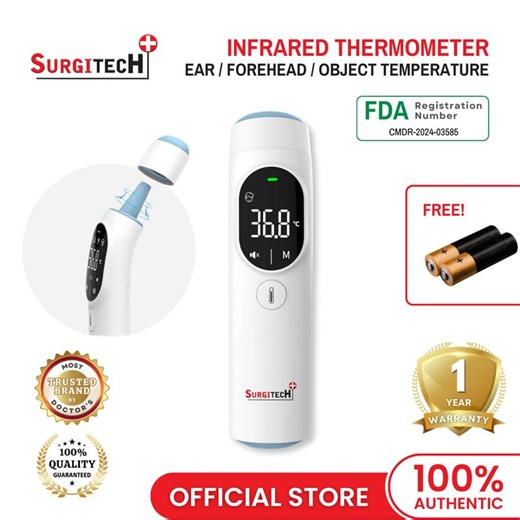 Surgitech Infrared Thermometer 3 in 1 (Ear/ Forehead/ Object - TikTok Shop Philippines