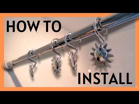 Shower Tension Rod Rail installation