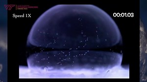 Scientists have studied the ‘snow globe effect’ which sees tiny snowflakes forming on the surface of a soap bubble as it freezes over. This is a result of the ‘Marangoni flow phenomena’. Put simply, the Marangoni flow is when liquid flows from areas of low surface tension to areas of higher surface tension. As the temperature lowers and ice crystals begin to form, the Marangoni flow causes the crystals to move away from each other and swirl around the bubble individually. When all the crystals b