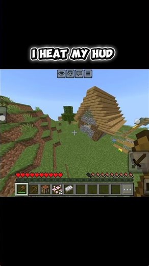 I heat my game HUD #gaming #minecraft #minecraftshorts #minecraftshorts #mobilegaming