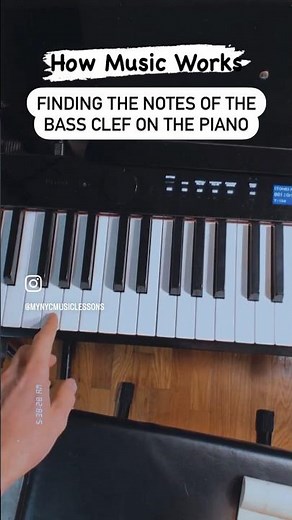 #HowMusicWorks Finding the notes of the bass clef on the piano! #musictheory #pianolessons
