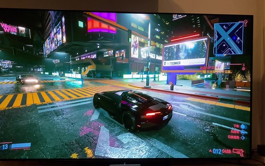 小米电视大师 HDR 屏摄 游戏体验 最强光追游戏 赛博朋克2077 4K 12bit oled HDR 60帧 fps 对比 最高特效 65寸 RTX3080