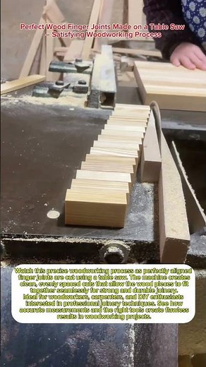 Perfect Wood Finger Joints Made on a Table Saw – Satisfying Woodworking Process