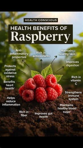 “Raspberries are tiny but powerful—packed with antioxidants, vitamins, and natural goodness to boost your health every day.” #healthconscious #raspberrybenefits #naturalfoods #wellnessdaily #eathealthy | Healthconscious20