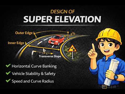 Design of Super Elevation Explained | Highway Engineering Made Easy / Polytechnic and Diploma