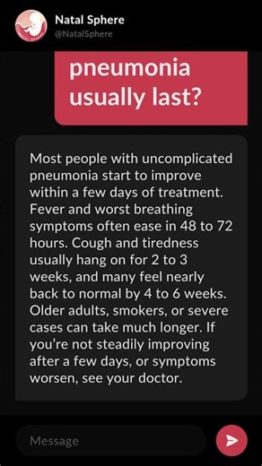 How long does pneumonia usually last?