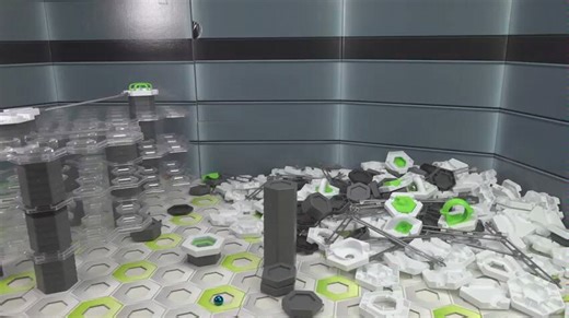 GraviTrax国外大神的高能玩法，涉及二代机关