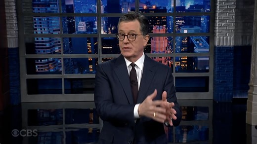 Colbert ridicules Miller and Noem blame game following Pretti’s death