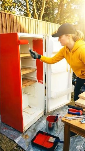 Old Fridge to Mini Bar Cabinet | Amazing DIY Home Bar Renovation 🍹❄️