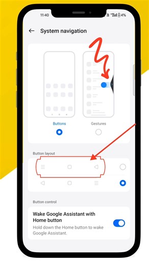 Navigation button kaise change kare||How to hide the navigation bar in one plus & realm#shortsviral
