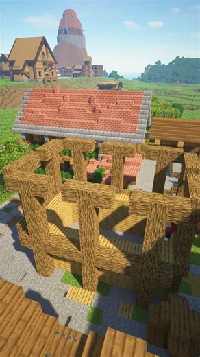 Village Farmhouse Workshop | Minecraft Survival (Day 7)