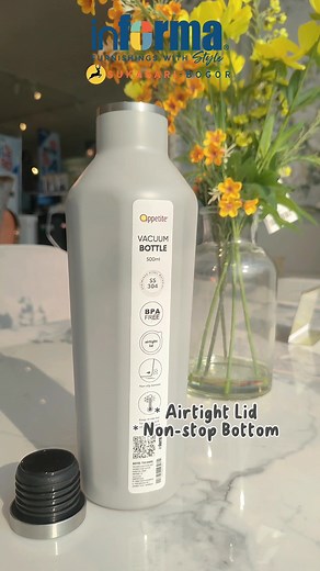 Botol Vacuum Pink dan Abu untuk Minuman Sehari-hari