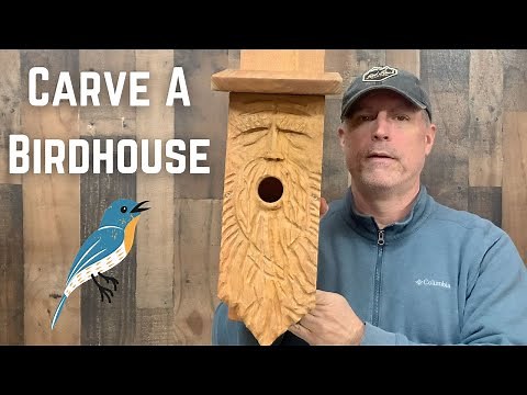 Power Carved Birdhouse | How to Make a Wood Spirit Birdhouse