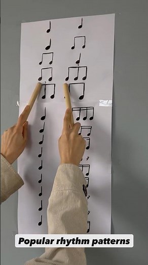 Tapping popular rhythm patterns🎶🫧 #rhythmgame #learnmusic #rhythm #musiclessons #music #shorts