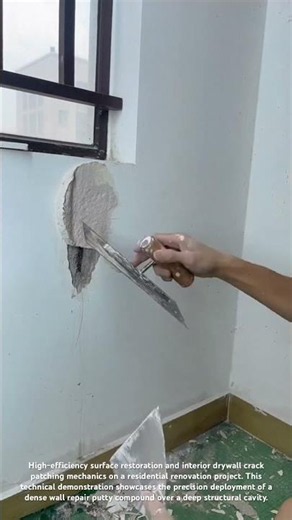 🛠️🧱 Wall Crack Repair: Professional Structural Plastering Hacks #shorts