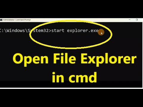 how to open file explorer in cmd