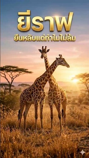 สัตว์ที่สูงปรี๊ดอย่าง "ยีราฟ" เวลานอนหลับ พวกมันทำยังไงไม่ให้ล้มหน้าทิ่มพื้น! 🦒