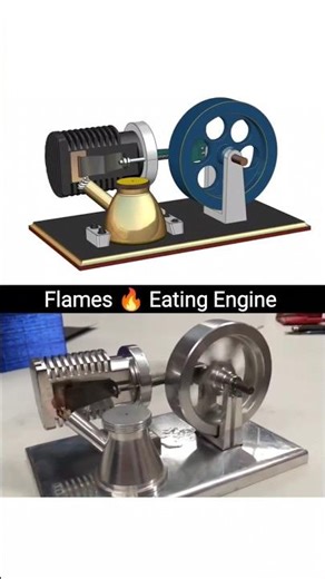 Flame 🔥 eating engine | Steam engine #engineering #engine #shorts