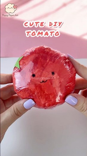 Cute Kawaii Tomato Plush 🍅 | Easy DIY Tutorial #DIY #KawaiiPlush #Plushie #Handmade #cutecraft