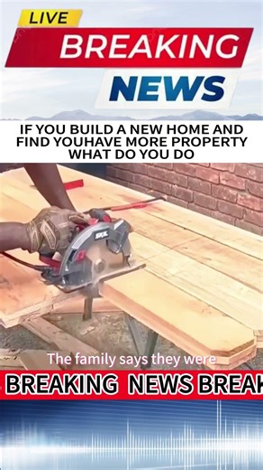 IF YOU BUILD A NEW HOME ANDFIND YOUHAVE MORE PROPERTYWHAT DO YOU DO#news #breakingnews #foryou #fyp