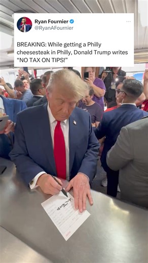 19K views · 1.2K reactions | VOTE TRUMP FOR NO TAX ON TIPS! | Ryan Fournier | Facebook
